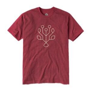 WOHVEN Red Graphic T-Shirt Cotton Blend Short Sleeve January 2018 Men's XXL